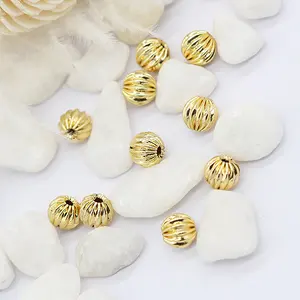 Trendy Großhandel Fabrik Real 18 Karat Gold Perle Preise Diamant schliff Perle für Perlenkette Männer und Frauen