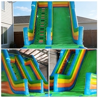 Toboggan aquatique arc-en-ciel, nouveau design, toboggan aquatique commercial, toboggan aquatique gonflable pour enfants