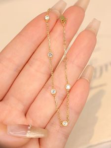 Pulsera Xinfly Charm con Diamante Natural de Burbuja de 0.5ct, Oro Real de 18K, Joyería Fina de Moda para Regalos, Fiestas y Bodas - Product Image 4