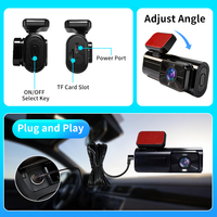 Cámara para Coche 2K con Grabación en Bucle, Visión Nocturna, WiFi Integrado, Sensor G, Monitor de Estacionamiento, Mini Caja Negra Oculta