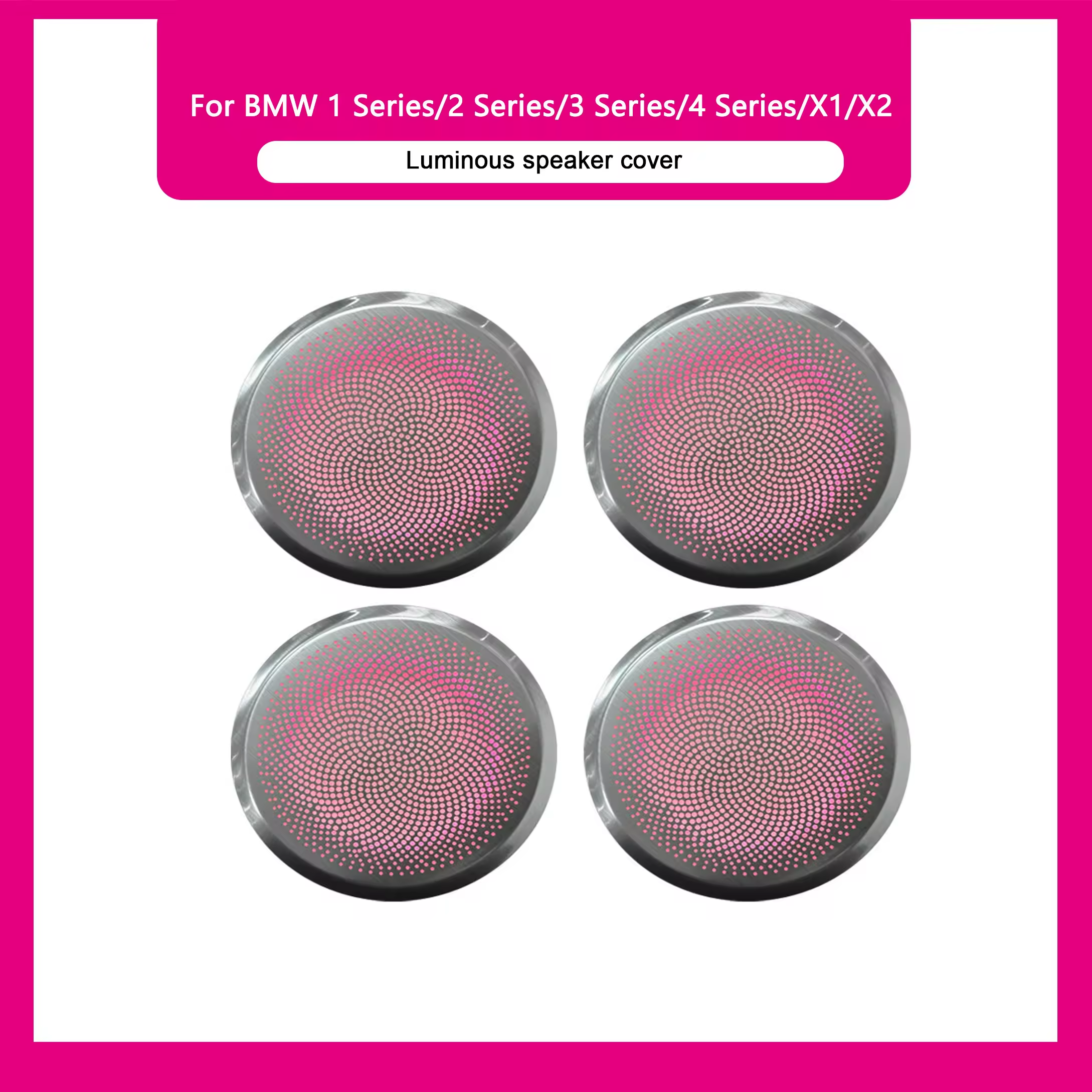 Cache haut-parleur argenté