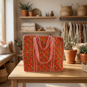 Sac fourre-tout bohème en velours matelassé, couleur unie, grande capacité, ouverture par le haut, fermeture éclair, doublure en coton, pour l'été et la plage, pour femme - Product Image 5