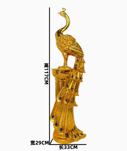 Фигурка павлина из полирезина в Народном Искусстве стильная искусственная конструкция для рукоделия - Product Image 4