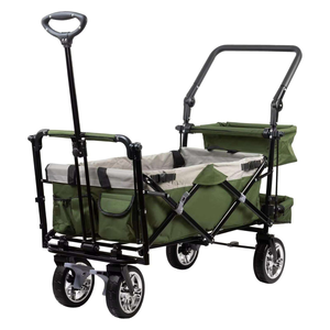 Chariots de camping pliables en plein air belle voiture de plage pliante de jardin pour enfants avec toit - Product Image 2