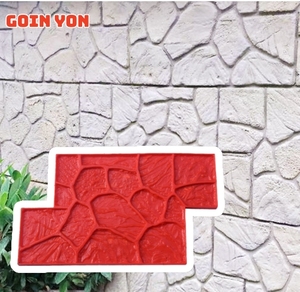 Sellos de Goma para Pared con Textura de Piedra Apilada Vertical y Efecto Concreto en Venta - Product Image 1