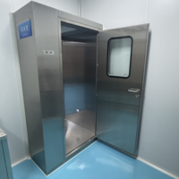 Cabine de douche d'air purifiée à haute efficacité avec filtre HEPA en SUS304 pour laboratoire médical, pharmaceutique, salle blanche industrielle, 1 personne