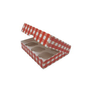 <span class=keywords><strong>2</strong></span> 4 612穴カップケーキボックス環境にやさしい段ボールパストリーカップケーキパイ食品ベーキングギフトケーキボックス - Product Image 4