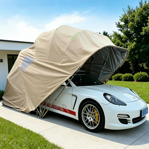 Abri de <span class=keywords><strong>voiture</strong></span> robuste, portable et verrouillable, pliable, rétractable, structure en acier, abri de <span class=keywords><strong>voiture</strong></span> pliable pour l'extérieur - Product Image 3