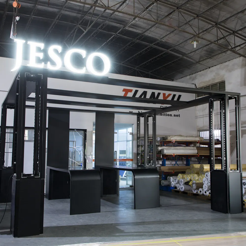 Tianyu china fabricante mostrador de comércio 6x6 projetos da cabine de exposição de alumínio