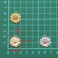 Tournesol Charmes Coloré Alliage Pendentif DIY Fleur Pendentifs pour la Fabrication de Bijoux
