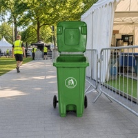 Conteneur à déchets haute capacité 360L avec poignée ergonomique antidérapante pour usage quotidien en usine et entrepôt