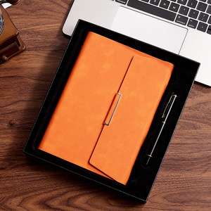 A5 PU三つ折りルーズリーフノートカードポケットダイアリーノートバインダーギフトボックス防水ビジネスカスタマイズ - Product Image 6