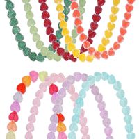 Mode arc-en-ciel coeur bonbons perles bijoux résine collier ras du cou déclaration Unique femmes été bijoux faveur