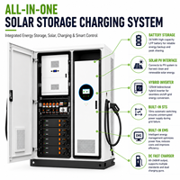 Système de stockage et de recharge photovoltaïque durable de 261 kWh 125 kW, station d'énergie solaire intégrée avec borne de recharge pour véhicules électriques pour ville verte