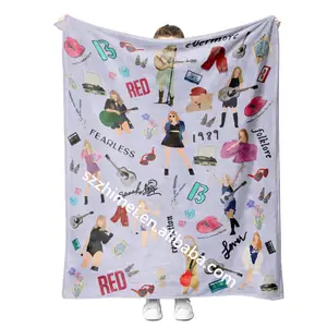 Top Sell Taylor ERAS Swift Tour Blanket All Designs Wholesale Soft Warm Best Quality Custom Printed Throw Blanket