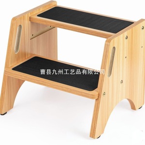 Tabouret en bois pour enfants avec tapis antidérapant pour enfants et tout-petits à partir de 4 ans - Product Image 1