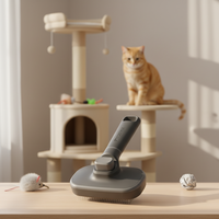 Hot Sale Cepillo Para Perro Pet Grooming Tool Dog Cat Long Pin Self Cleaning Soft Slicker Hair Brush Plastic Foldable Portable