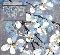 Papier peint texturé gris en tissu non tissé de qualité supérieure avec motif d'arbre fleuri pour les murs de maisons modernes
