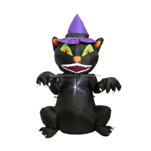 Gato inflable de 2m para Halloween, Gato Negro personalizado para Halloween L10