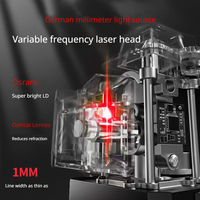 Niveau laser rotatif 4D 16 lignes rouge auto-nivelant OEM de haute qualité, batterie au lithium de qualité industrielle, garantie de 3 ans
