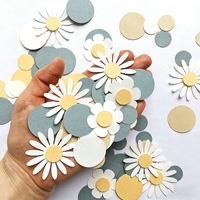 100 pièces de confettis biodégradables roses en forme de marguerite pour la décoration de table lors de baby showers, bridal showers, mariages, anniversaires et fêtes de fiançailles