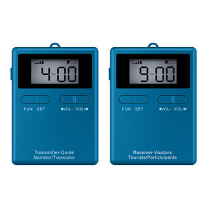 Mini sistema de guía turístico digital inalámbrico UHF de un solo canal 860-870Mhz Walkie Talkie de mano para Umrah Hajj Air Band incluido - Product Image 1