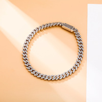 Nouvel Arrivage Transfrontalier 6MM Bracelet Chaîne Cubaine à Fermoir à Ressort Style Hip-hop Européen et Américain, Accessoires Tendance pour Hommes, Anniversaire