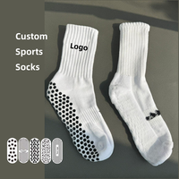 Chaussettes de yoga antidérapantes, chaussettes de Pilates antidérapantes, logo personnalisé, respirantes, en tissu éponge pour femmes, Meias