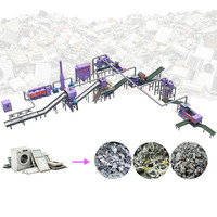 Ligne de recyclage de métaux usagés pour la déchiquetage de réfrigérateurs, climatiseurs et autres appareils électroménagers