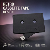 Clé USB 2.0 en forme de cassette audio, design rétro créatif, nouveau porte-clés en plastique, mémoire flash 8 Go-128 Go