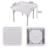 Table de Mahjong Pliante Simple pour Divertissement en Plein Air, avec Tapis de Jeu de Mahjong et Dominos