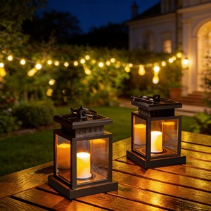 Lámpara de Vela LED Solar, Estilo Retro, Impermeable, para Jardín, Patio, Decorativa - Product Image 1