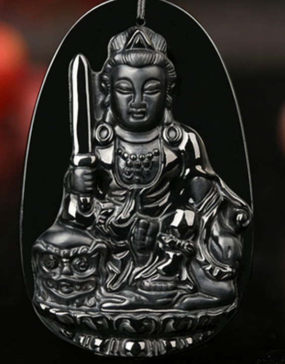 Blanc blanc blanc Manjusri Bodhisattva avec chaîne de perles MC14