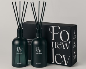 [Fonewlev] Cylinder Reed <b>Diffuser</b> 2EA Black Cherry Scented Alcohol Free Eco-Friendly Fresh Deodorize Long Lasting 4-Months - Product Image 2