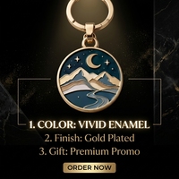 Porte-clés personnalisé en alliage de zinc, émail souple, paysage montagneux, médaille gravée au laser, cadeau promotionnel, souvenir durable et épais