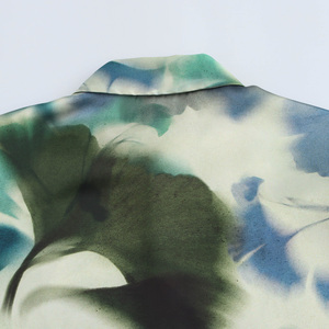 Chemise à manches longues à imprimé floral de couleur verte, boutonnée, décontractée, tendance, pour femmes - Product Image 6
