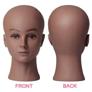 Cosmetologia Formazione Calvo Testa di Manichino Modello di Supporto per la Parrucca Occhiali Hat Display