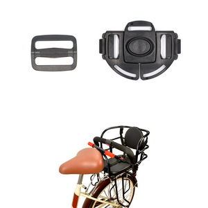 Siège enfant pour vélo, boucle de sécurité à cinq points, plastique noir, accessoire de sécurité extérieur - Product Image 4