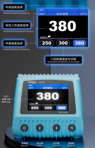 PPD C210 SMD lehimleme Rework istasyonu profesyonel 2-in-1 ütü masası BGA dijital kaynak ayarlanabilir sıcaklık için cep - Product Image 4