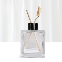 Vente en gros de flacons en verre pour diffuseur de parfum à roseaux, huiles essentielles, désodorisants d'ambiance, 50ml, 100ml, 150ml, 200ml, 250ml, 500ml, 1000ml, forme carrée