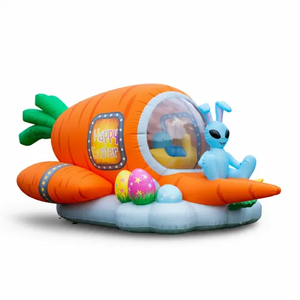 Huevo de conejito inflable de Pascua de dibujos animados de publicidad personalizada con LED incorporado, decoraciones para festivales - Product Image 3