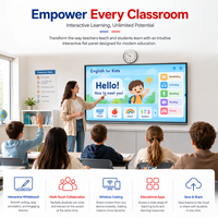 Tableau blanc interactif intelligent tout-en-un OEM 55 pouces 4K avec verre anti-reflet 20 points tactiles pour l'éducation en classe