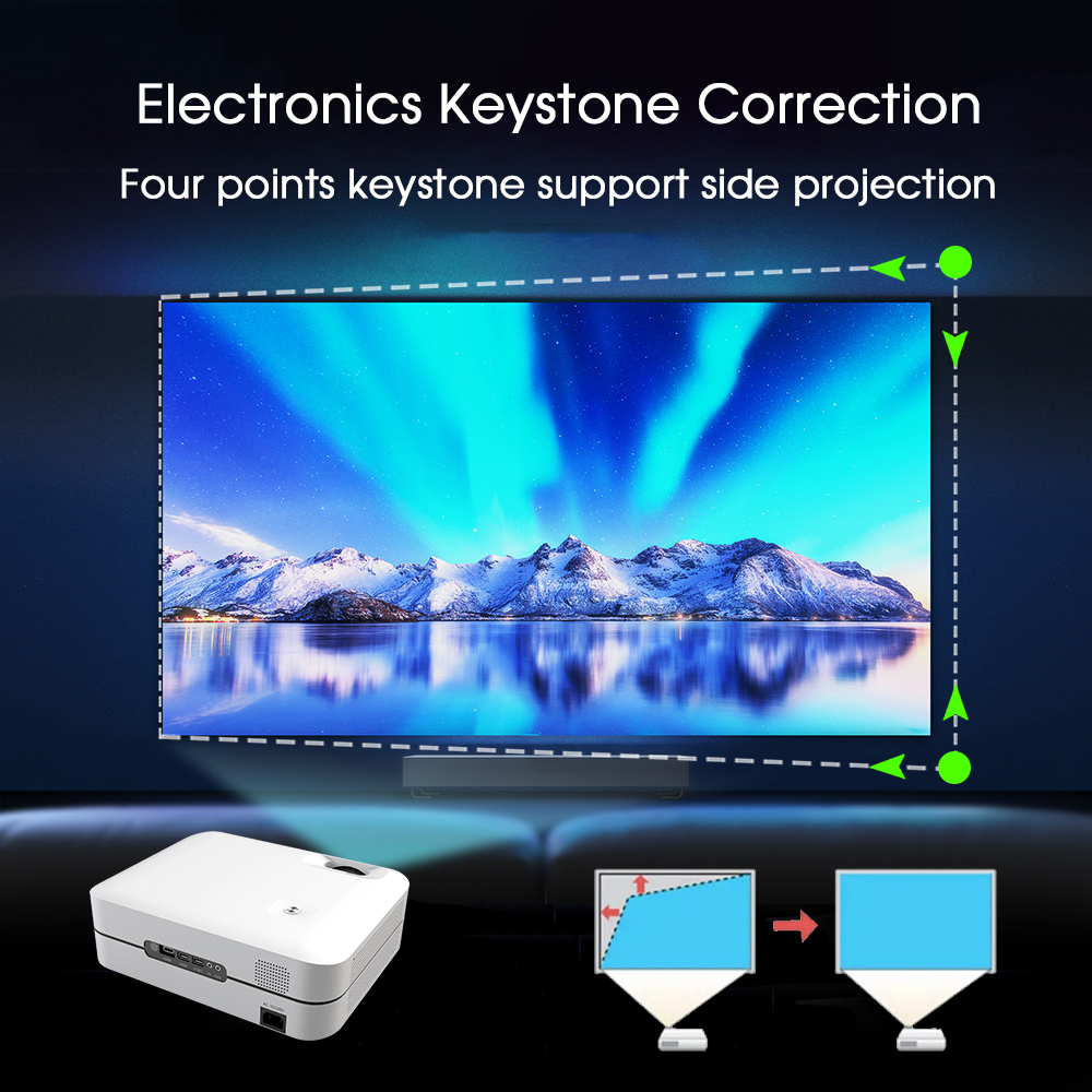Super High Brightness Home Projector 1920*1080P 400 ANSI Lumens LC Projector for Hotel