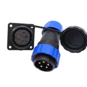 IP68 2-26 PIN Socket 5 Hole SP28 Connector Plug Industrial Cable SD28 Straight Waterproof Connector