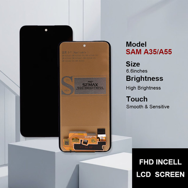 High Quality Incell LCD Display Replacement for Samsung Galaxy A35 A55 Smooth Touch Fast Response Long Lasting 6 Month Warranty