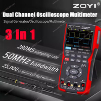 ZOYI ZT-703S 3-in-1 Multi-function Handheld Digital Multimeter 50Mhz 2Ch Oscilloscope & Signal Generator