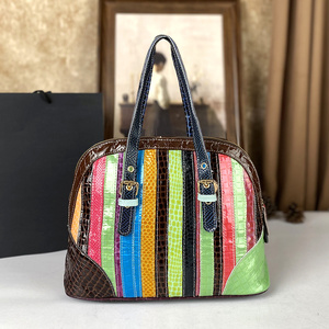 Bolso de Mano de Cuero Genuino con Parches Artesanales Exquisitos, Estilo Boho <span class=keywords><strong>Chic</strong></span> de Lujo, Gran Capacidad, Bolso de Hombro Vintage para Mujer - Product Image 4