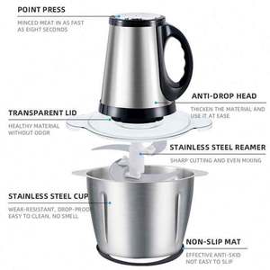 Hachoirs à viande bon marché Trancheuses Petit mélangeur Heavy Duty Ménage Maison Acier inoxydable <span class=keywords><strong>Hachoir</strong></span> électrique 2l 3l <span class=keywords><strong>Hachoir</strong></span> à viande Machine - Product Image 4