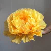 Bunga Peony Buatan dari Katun Raksasa Buatan Tangan untuk Dekorasi Latar Belakang Pesta Pernikahan