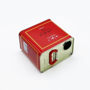 Échantillon gratuit de boîtes en métal rectangulaires de 2 litres pour le stockage d'huile d'olive - Product Image 5